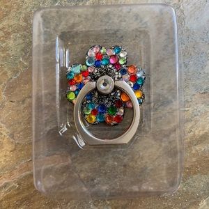 NWT Flower Bling Ring Hook/Kickstand For Cell …